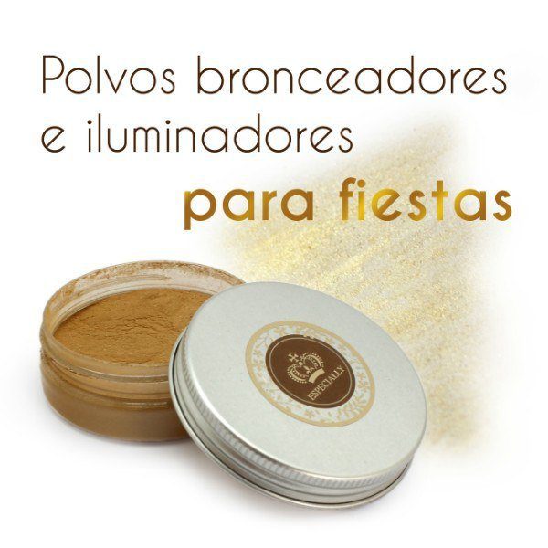 Maquillaje de Navidad: polvos bronceadores con brillo