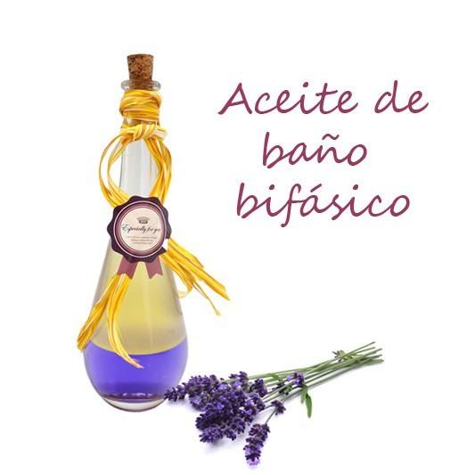 Aceite bifásico de baño con aroma a lavanda